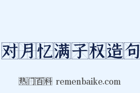 对月忆满子权造句是什么意思的图片